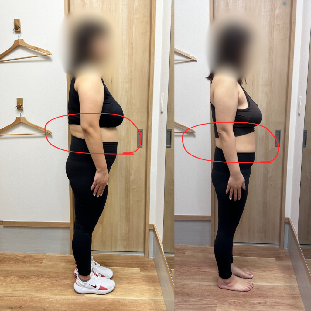 A様ビフォーアフター横向き
戸田市 | 戸田公園 | 戸田パーソナルジム | 戸田市パーソナルジム | 戸田公園パーソナルジム