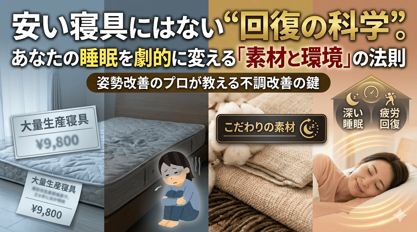 寝具を変えるだけで人生が変わる?睡眠・枕・素材が体に与える本当の影響とは