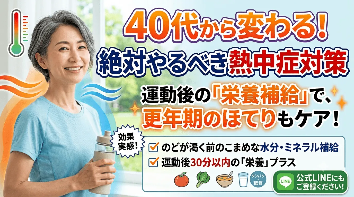 40代からの熱中症対策 戸田公園パーソナルジム 戸田公園パーソナルトレーニング 戸田市パーソナルトレーニング 戸田市パーソナルジム